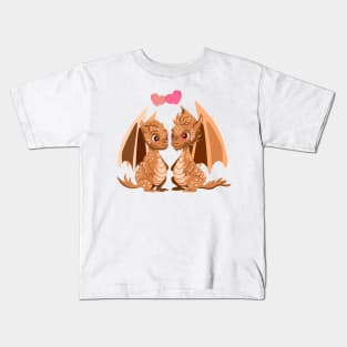 Dragons in love Kids T-Shirt